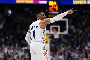 威少NBA生涯第750场20+ 控卫球员第三人 比肩库里和大O